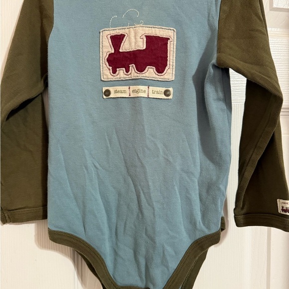Janie and Jack Steam Engine Train Long Sleeve Romper - Picture 3 of 11